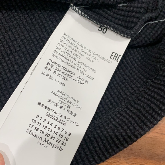 Maison Margiela Paris Black Waffle Knit Atelier Hoodie - MENS SIZE 50 - Picture 7 of 16